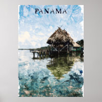 Tropical Panama Bocas Del Toro Vintage Travel
