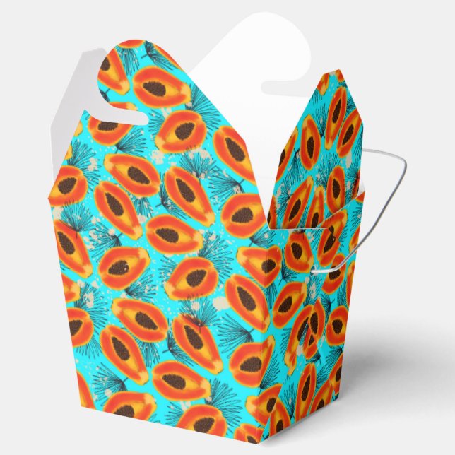 Tropical Papaya Favour Box (Opened)