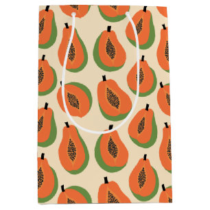 Tropical Papaya Warm Orange Medium Gift Bag