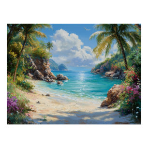 Tropical Paradise: A Secluded Beach Escape Poster