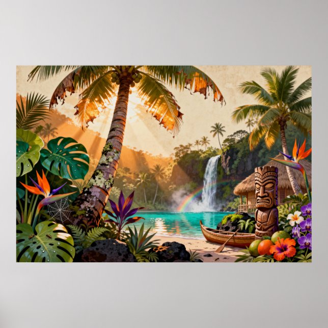 Tropical Paradise: A Vibrant Island Retreat Poster (Front)