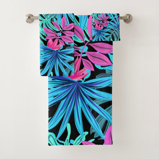 tropical paradise bath towel set (Insitu)