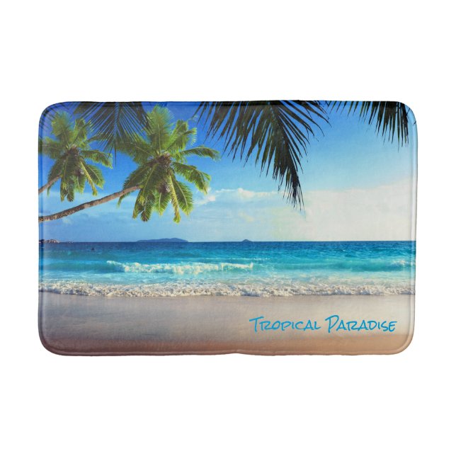 Tropical Paradise Beach Bath Mat (Front)
