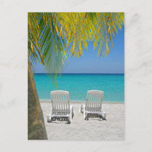 Tropical paradise beach in the Caribbean Postcard