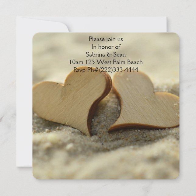 Tropical Paradise Beach Palm Destiny Destiny'S Invitation (Front)