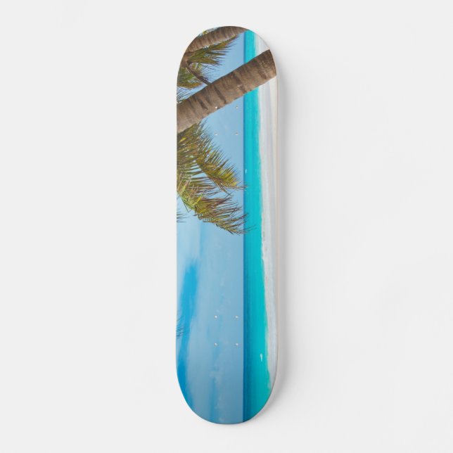 Tropical Paradise Beach Skateboard (Front)