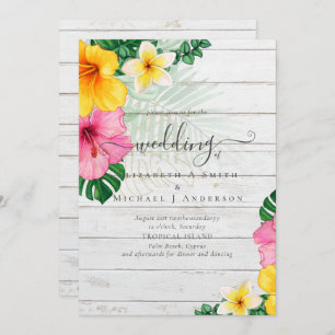 Tropical Paradise Beach Wedding Vibrant Florals