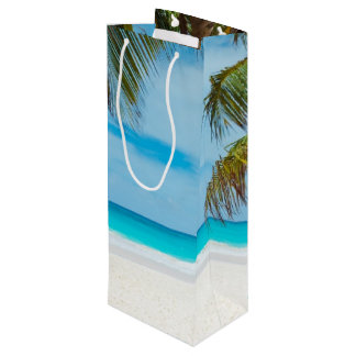 Tropical Paradise Beach Wine Gift Bag