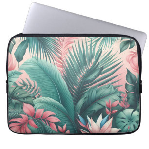 Tropical Paradise Botanical Pattern Laptop Sleeve