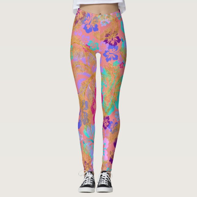Tropical Paradise CBDOilPrincess  Leggings (Front)