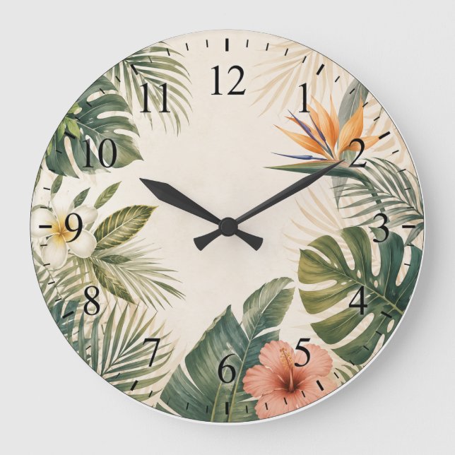 Tropical Paradise Clock Face (Front)