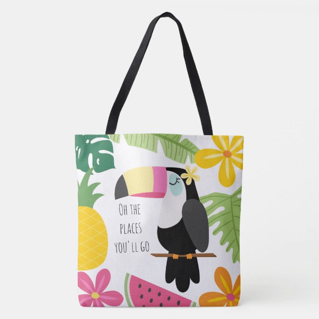 Tropical Paradise Colourful Beach  Tote Bag (Front)