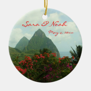 Tropical Paradise Customisable Wedding Ornament