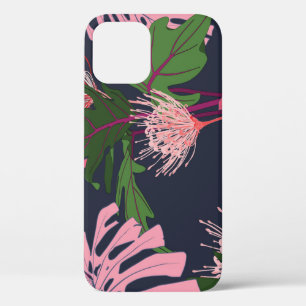 Tropical Paradise: Exotic Leaves and Flowers iPhone 12 Case