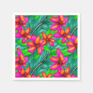 Tropical Paradise Floral Pattern Napkin