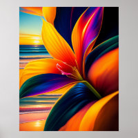 Tropical Paradise Flowers Art Print