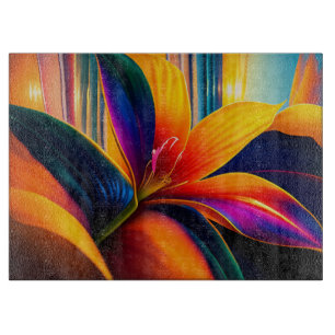 Tropical Paradise Flowers Cutting Board