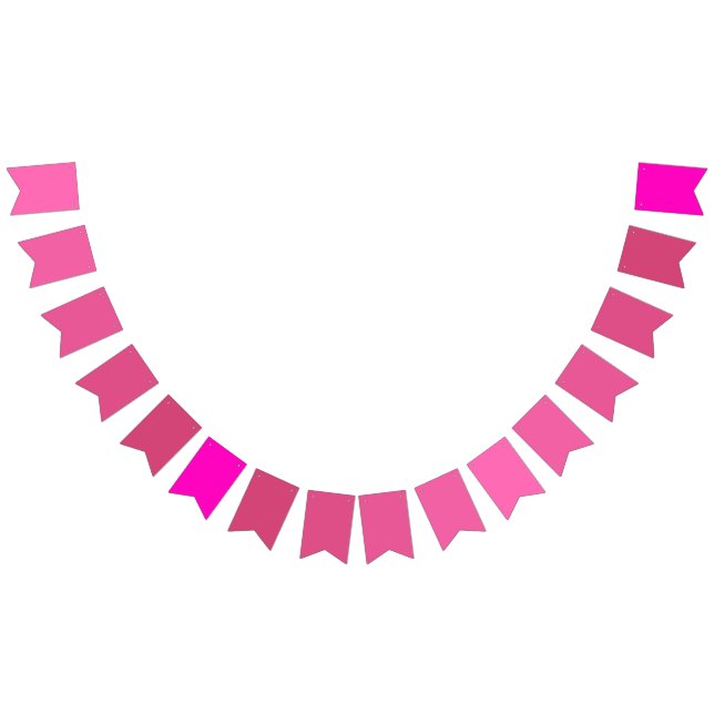 Tropical Paradise Gradient Hot Pink to Fuchsia  Bunting (All)