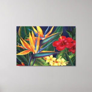 Tropical Paradise Hawaiian 2-Panel Wrapped Canvas