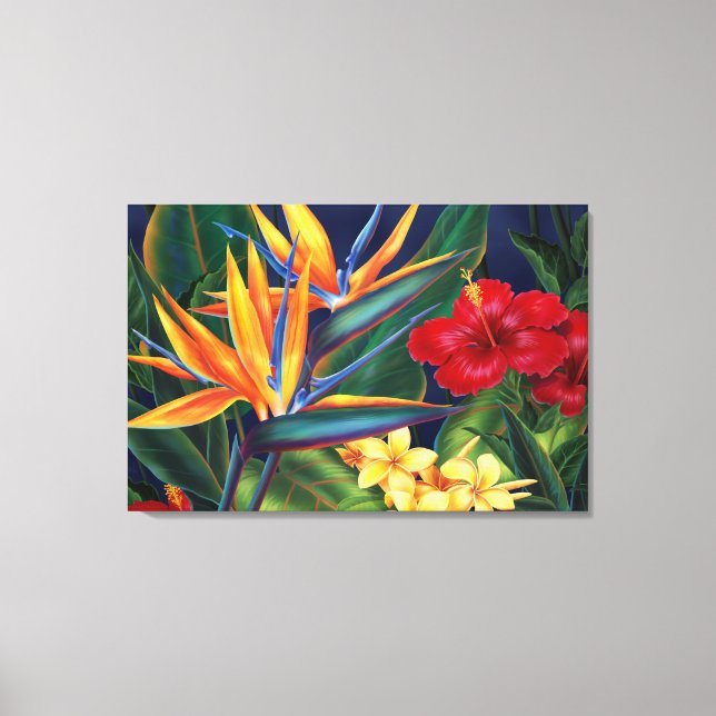 Tropical Paradise Hawaiian 2-Panel Wrapped Canvas (Front)