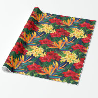 Tropical Paradise Hawaiian Floral Allover Print
