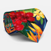 Tropical Paradise Hawaiian Floral Two-Sided Tie (Rolled)