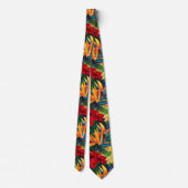 Tropical Paradise Hawaiian Floral Two-Sided Tie (Back)