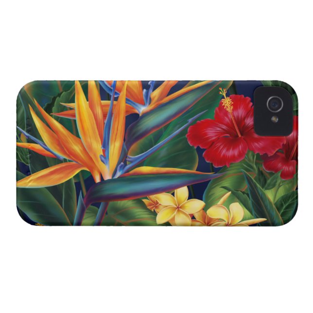 Tropical Paradise Hawaiian iPhone 4 Cases (Back Horizontal)