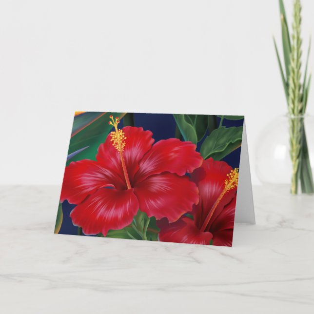 Tropical Paradise Hibiscus Cards (Front)