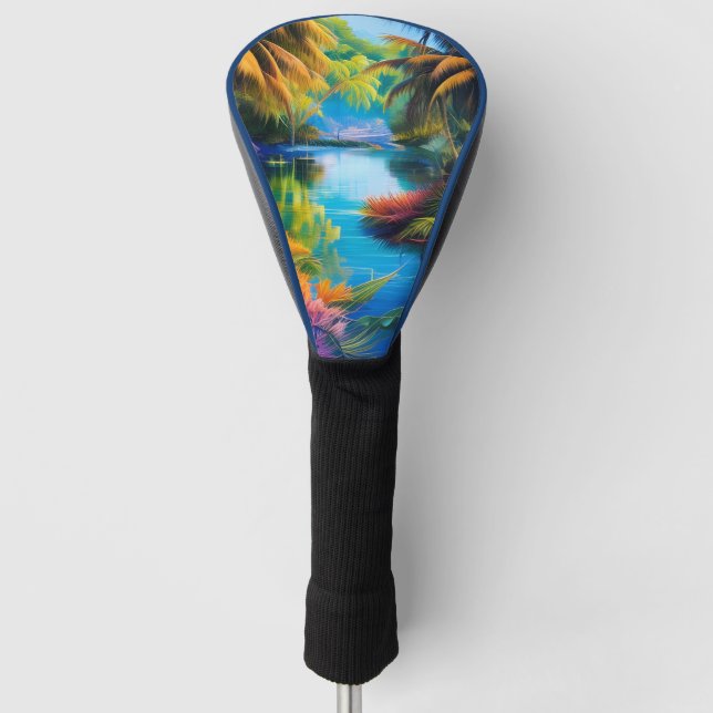 Tropical Paradise II Golf Head Cover (Front)