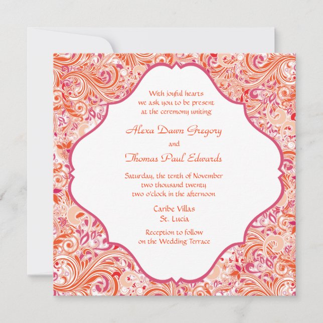 Tropical Paradise Invitation (Front)