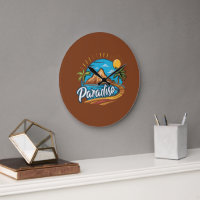 Tropical Paradise Island Logo Art