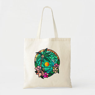 Tropical Paradise Island Sunset Beach Vibes Tote Bag