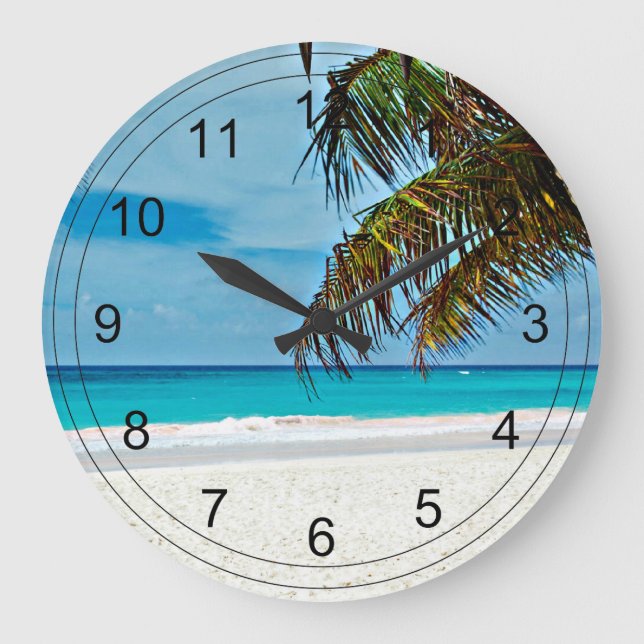 Tropical Paradise Large Clock (Front)