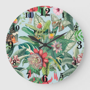 Tropical Paradise Large Clock