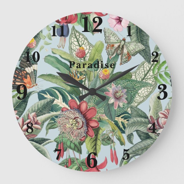 Tropical Paradise Large Clock (Front)
