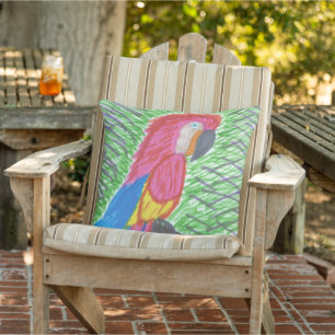 Tropical Paradise Macaw Throw Pillow