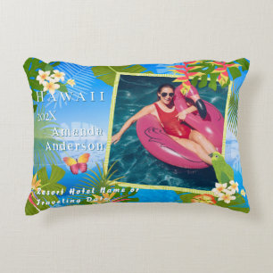Tropical Paradise Memory Sea Photo Decorative Cushion