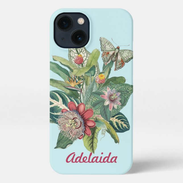 Tropical Paradise Monogram iPhone Case (Back)