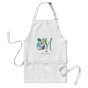 Tropical Paradise Monogram Name Margaret Standard Apron
