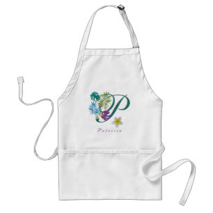 Tropical Paradise Monogram Name Patricia Standard Apron