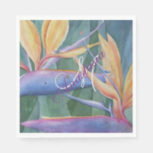 TROPICAL PARADISE PARTY MONOGRAM NAPKIN