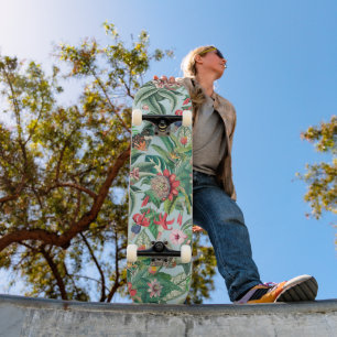 Tropical Paradise Pattern Skateboard