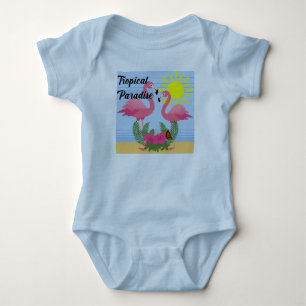 Tropical Paradise Pink Flamingo - Baby Jersey Body Bodysuit