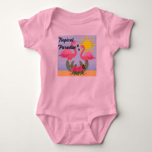 Tropical Paradise Pink Flamingo - Baby Jersey Body Bodysuit