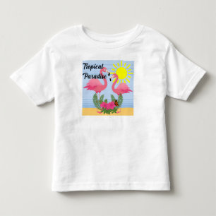 Tropical Paradise Pink Flamingo - Toddler Fine Jer T-Shirt