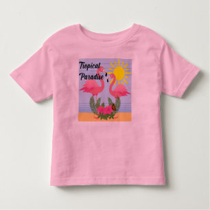Tropical Paradise Pink Flamingo - Toddler Fine Jer Toddler T-Shirt