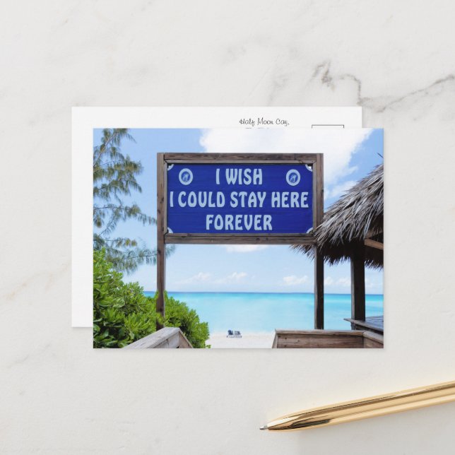 Tropical Paradise Postcard (Front/Back In Situ)