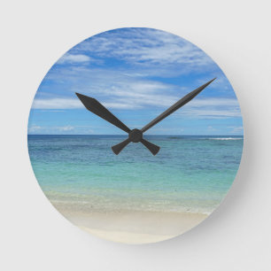 tropical paradise round clock