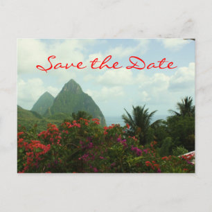 Tropical Paradise Save the Date Postcard